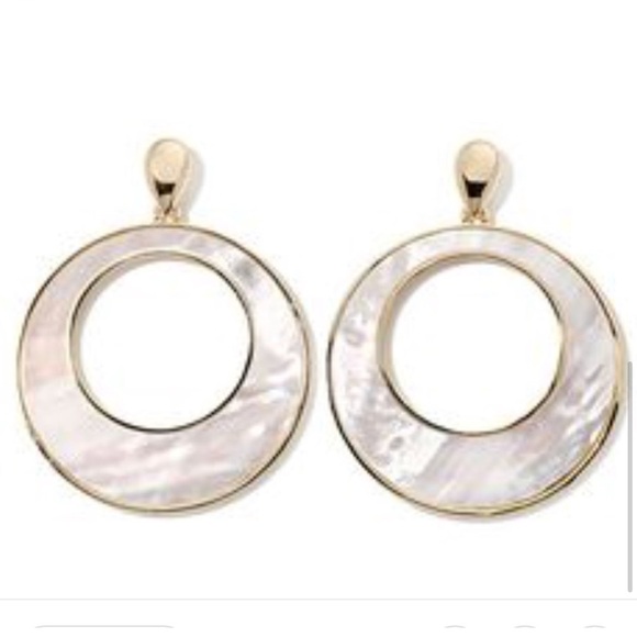 ROBERTO BY RFM MOTHER OF PEARL DROP EARRINGS FOR PIERCED EARS - Picture 5 of 5
